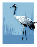Crane Plakat av Julia Barber