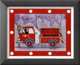 Camion de pompier Affiches par Marnie Bishop Elmer