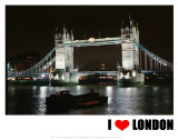 Tower Bridge, I Love London Affiches