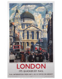 London, It's Quicker by Rail Plakaty