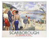 Scarborough, It's Quicker by Rail Affiches