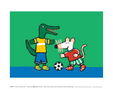 Maisy Plays Football Art by Lucy Cousins