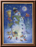 Snowman's Feathered Fun Prints by Donna Race