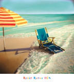 Chaise ‘n’ Waves Poster by Robin Renee Hix