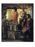 A Blacksmith in His Forge Reproduction procédé giclée par Louis Le Nain