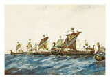 Viking Ships of the King Olaf I of Norway (995-1000) Giclee Print
