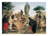 The Minuet Giclée-tryk af Giandomenico Tiepolo The Minuet Giclée-tryk af Giandomenico Tiepolo