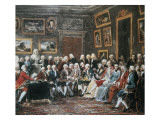 Reading of the Tragedy "L'Orphelin De La Chine" by Voltaire in the Salon of Madame Geoffrin Giclee Print by Anicet-Charles Lemonnier