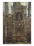Rouen Cathedral, Evening, Harmony in Brown Giclee Print by Claude Monet