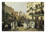 Procession of Holy Friday in Sevilla Giclee Print by Manuel Cabral Aguado y Bejarano