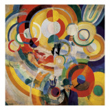 Carousel with Pigs Giclee Print by Robert Delaunay