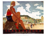Scarborough, It's Quicker by Rail Poster