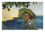 Boy with Hat Giclee Print by Joaquin Sorolla y Bastida