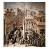 Mercato Vecchio Square Giclee Print by Giovanni Stradano