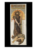 Sarah Bernhardt as Medee at the Theatre De La Renaissance Reproduction procédé giclée par Alphonse Maria Mucha