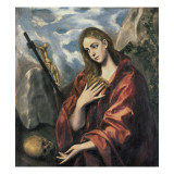 Mary Magdalen in Penitence Lámina giclée por El Greco