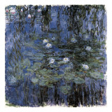 Blue Waterlilies Giclee Print by Claude Monet