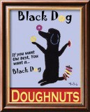 Black Dog Doughnuts Posters par Ken Bailey