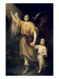 The Guardian Angel Reproduction procédé giclée par Bartolome Esteban Murillo