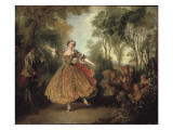 Mlle Camargo Dancing Giclee Print by Nicolas Lancret