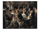 The Feast of the Bean King Giclee Print by Jacob Jordaens