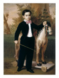 Portrait of a Boy with a Horse Giclee Print by Antonio María Esquivel Y Suarez De Urbina