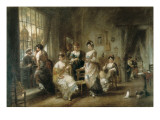 Gallant Scene Giclée-Druck von José María Romero