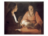 The Newborn Baby Reproduction procédé giclée par Georges de La Tour