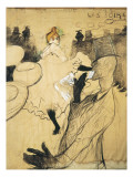 La Goulue and Valentin Le Desosse at the "Moulin Rouge" Reproduction procédé giclée par Henri de Toulouse-Lautrec