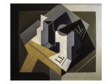 Fruit Bowl and Newspaper Impressão giclée por Juan Gris Fruit Bowl and Newspaper Impressão giclée por Juan Gris