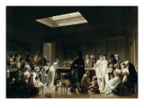 A Game of Billiards Giclee-trykk av Louis Leopold Boilly