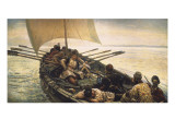 Stenka Razin Sailing in the Caspian Sea Giclee Print by Vasilii Ivanovich Surikov