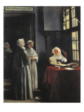 The Letter of Recommendation Giclee-trykk av Francois Bonvin