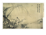 Walking on a Mountain Path in Spring Giclée-Druck