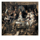The King Drinks Reproduction procédé giclée par Jacob Jordaens