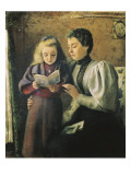 Helping with Reading Reproduction procédé giclée par Nicolás Esparza Perez