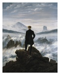 The Wanderer Above the Sea of Fog Reproduction procédé giclée par Caspar David Friedrich
