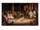 A Dance of Lamp-Oil Giclee Print by Josep Llovera Bofill