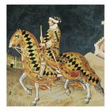 Equestrian Portrait of Guidoriccio Da Fogliano Reproduction procédé giclée par Simone Martini