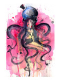 Hugs Reproduction procédé giclée par Lora Zombie