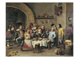 The King Drinks Giclee Print by David Teniers the Younger