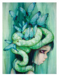 The Purple Tear Girl Giclée-Druck von Camilla D'Errico