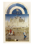 The Richly Decorated Hours of the Duke of Berry: Calendar: October Giclée-Druck von Jean Limbourg