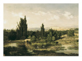 Countryside with a River, Manzanares Giclee Print by Carlos de Haes