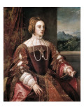 Portrait of the Empress Isabella of Portugal Giclée-tryk af Titian ( Tizano Vecelli)