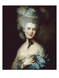A Woman in Blue (Portrait of the Duchess of Beaufort) Reproduction procédé giclée par Thomas Gainsborough