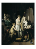A Painter's Studio Giclee-trykk av Louis Leopold Boilly