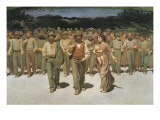 The Fourth Estate Giclée-tryk af Giuseppe Pellizza da Volpedo