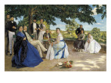 Family Reunion Giclee-trykk av Jean-Frederic Bazille