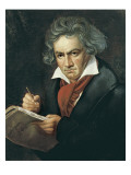 Ludwig Van Beethoven Composing the Missa Solemnis Giclee Print by Josef Karl Stieler
